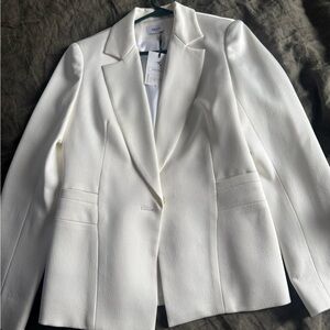 Crewcut Cream Textured Single-Button Blazer